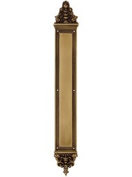 25 1/2" Apollo Push Plate in Solid Brass